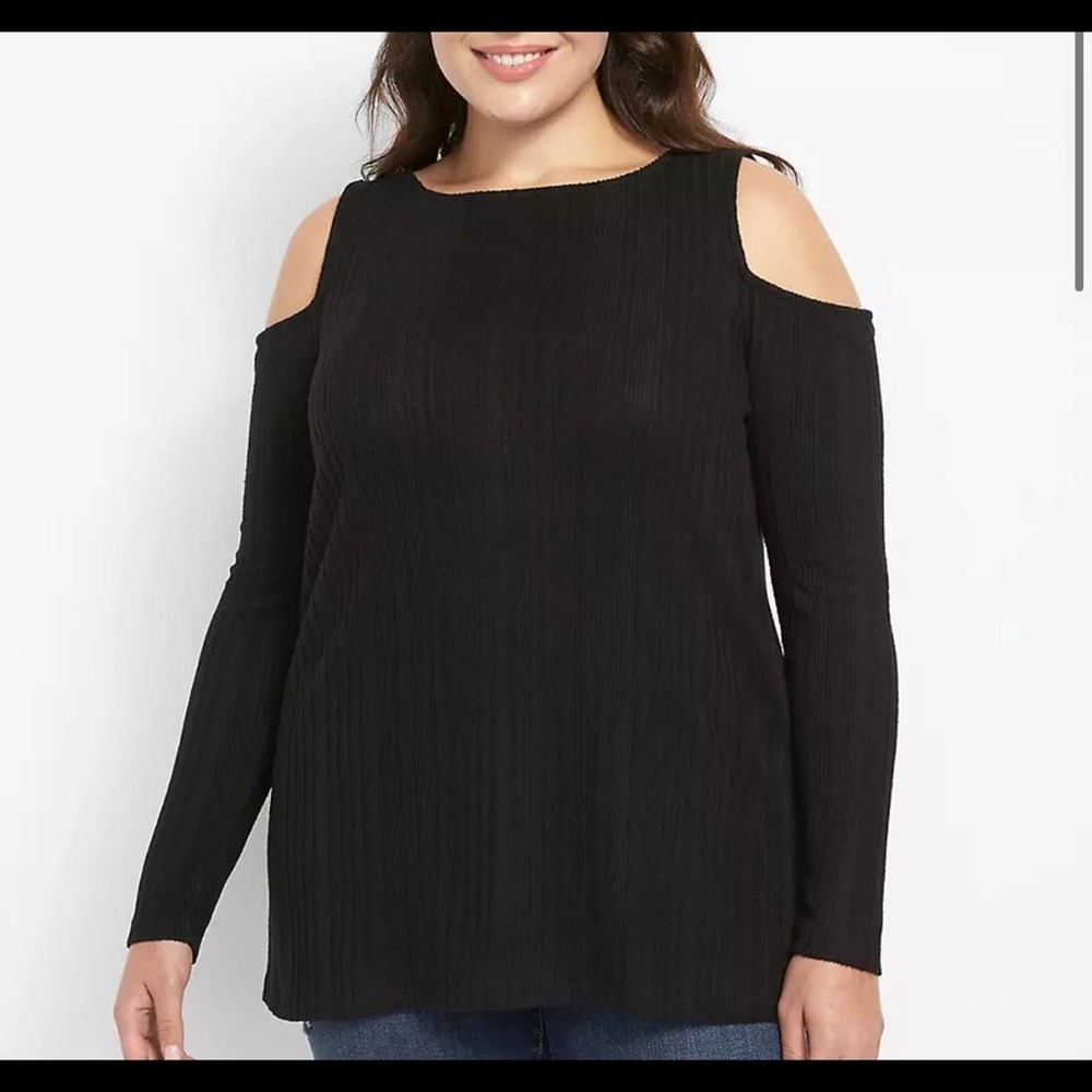 💰 Lane Bryant Women’s Off Cold Shoulder Sweater